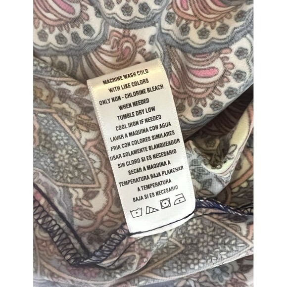 MSK Womens Cold Shoulder Flutter Sleeve Knee Length Paisley Shift Dress L NWT - Picture 8 of 8